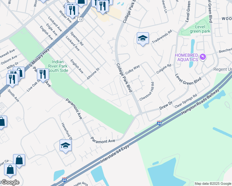 map of restaurants, bars, coffee shops, grocery stores, and more near in 