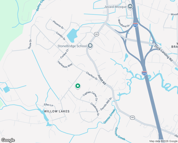 map of restaurants, bars, coffee shops, grocery stores, and more near 4728 Charlton Drive in Chesapeake