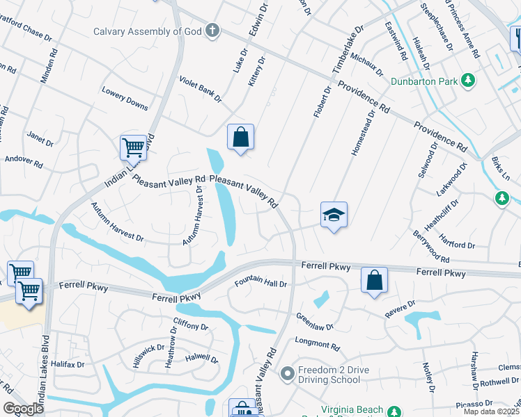 map of restaurants, bars, coffee shops, grocery stores, and more near 4800 Amber Jack Court in Virginia Beach