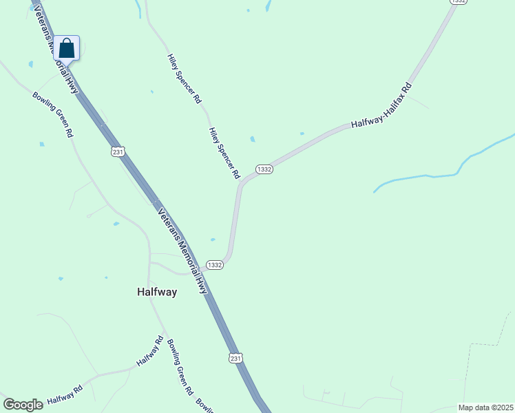 map of restaurants, bars, coffee shops, grocery stores, and more near 321-499 Halfway-Halifax Road in Scottsville
