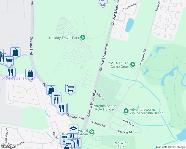 map of restaurants, bars, coffee shops, grocery stores, and more near 1074 Whales Run Court in Virginia Beach