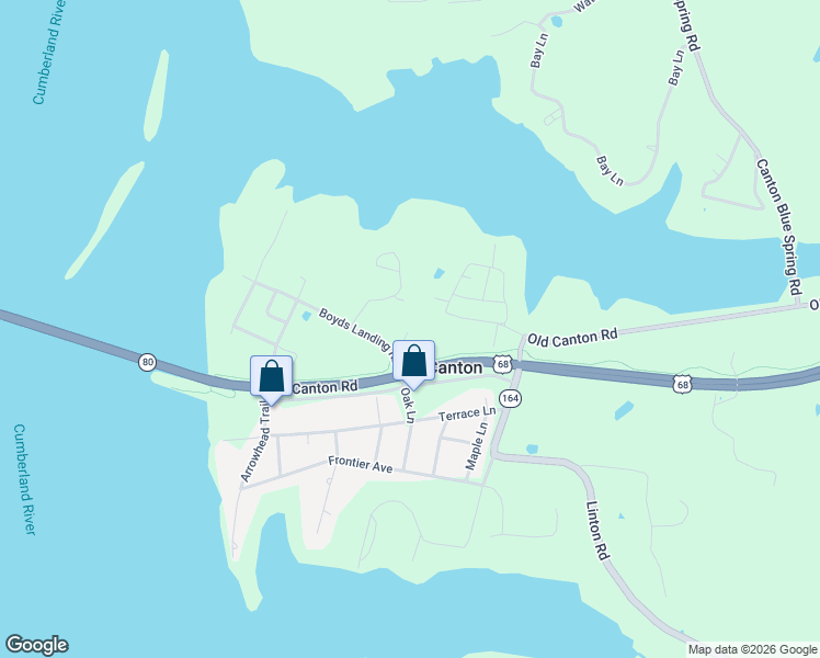 map of restaurants, bars, coffee shops, grocery stores, and more near Boyds Landing Road in Cadiz