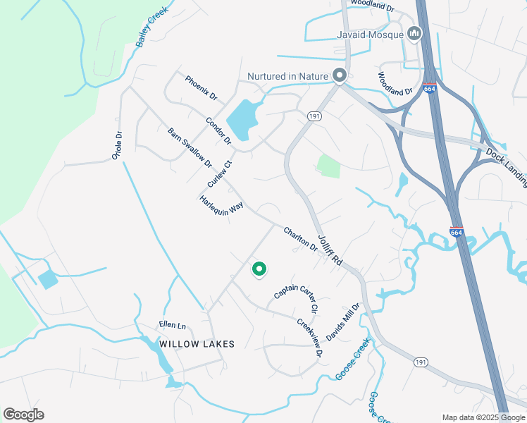 map of restaurants, bars, coffee shops, grocery stores, and more near 4733 Charlton Drive in Chesapeake