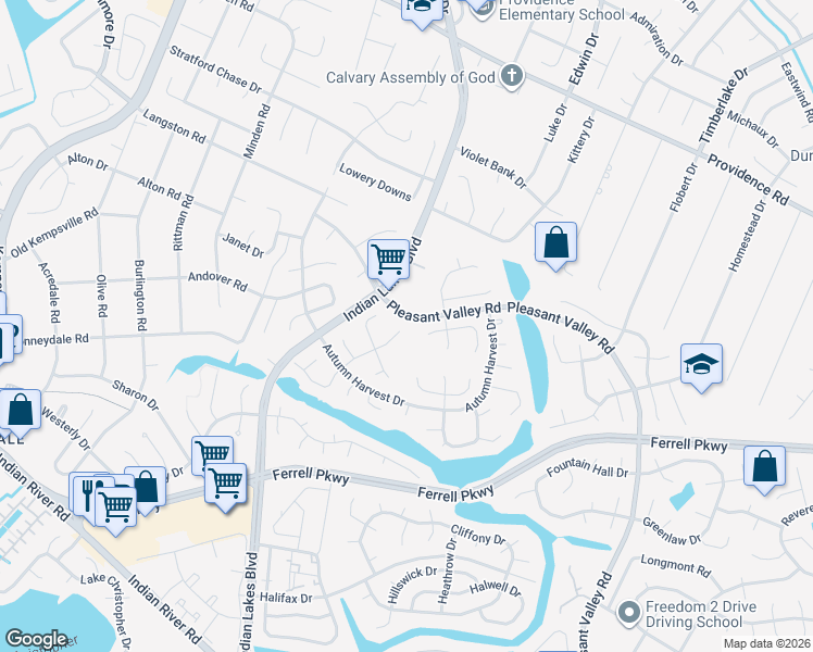 map of restaurants, bars, coffee shops, grocery stores, and more near 4904 Denny Drive in Virginia Beach