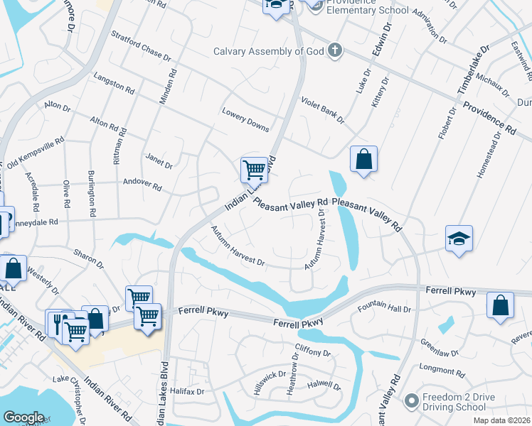 map of restaurants, bars, coffee shops, grocery stores, and more near 4904 Denny Drive in Virginia Beach