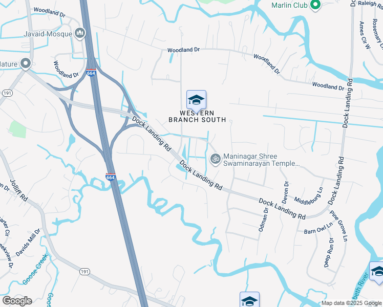 map of restaurants, bars, coffee shops, grocery stores, and more near 1612 Tattinger Trail in Chesapeake
