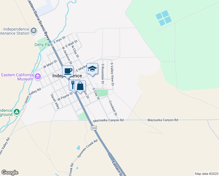map of restaurants, bars, coffee shops, grocery stores, and more near 368 South Valley View Drive in Independence
