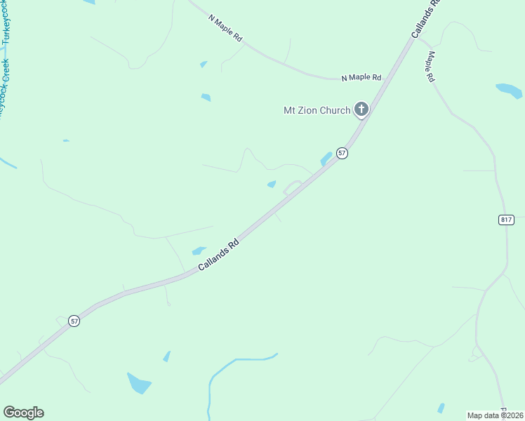 map of restaurants, bars, coffee shops, grocery stores, and more near 14390 Callands Road in Callands