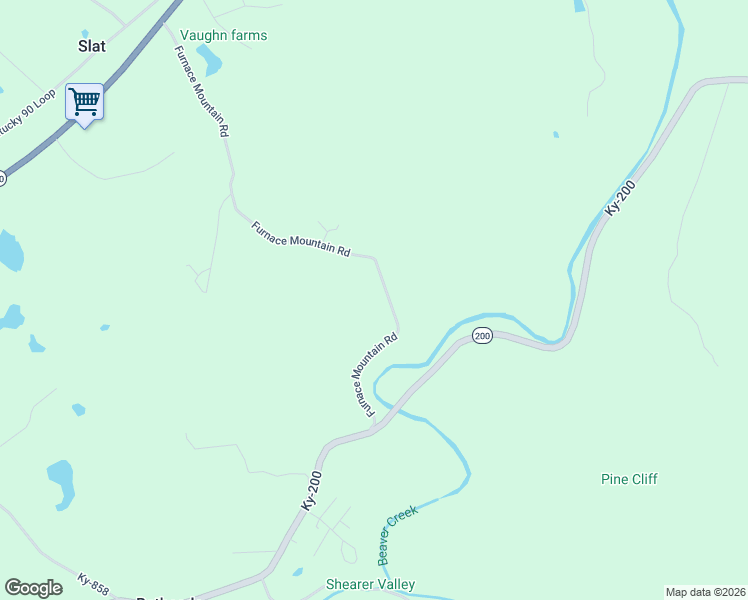 map of restaurants, bars, coffee shops, grocery stores, and more near Furnace Mountain Road in Monticello