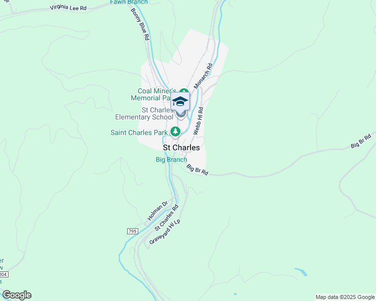 map of restaurants, bars, coffee shops, grocery stores, and more near State Road 628 in St. Charles