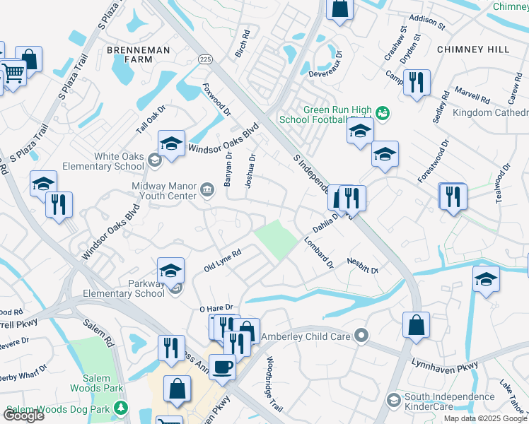 map of restaurants, bars, coffee shops, grocery stores, and more near 1008 Banyan Drive in Virginia Beach