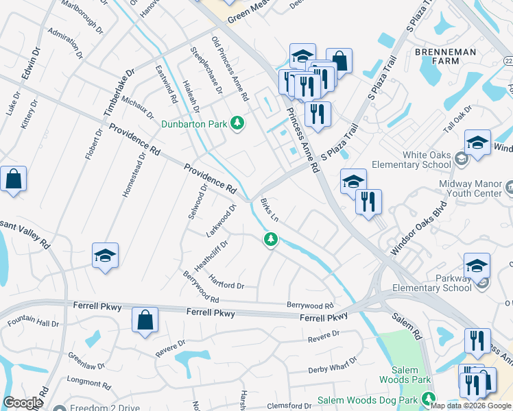 map of restaurants, bars, coffee shops, grocery stores, and more near 4629 Bellamy Court in Virginia Beach