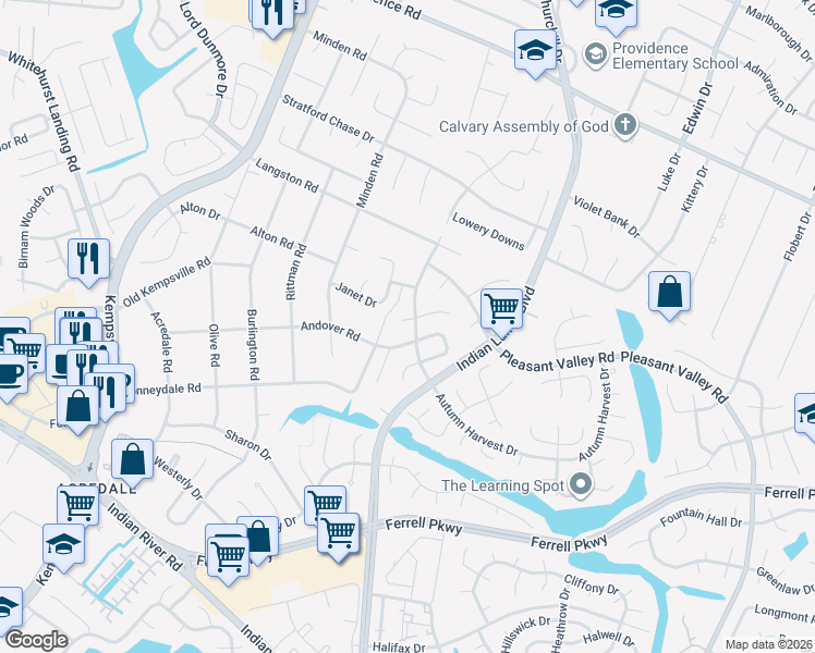 map of restaurants, bars, coffee shops, grocery stores, and more near 5116 Clear Lake Circle in Virginia Beach