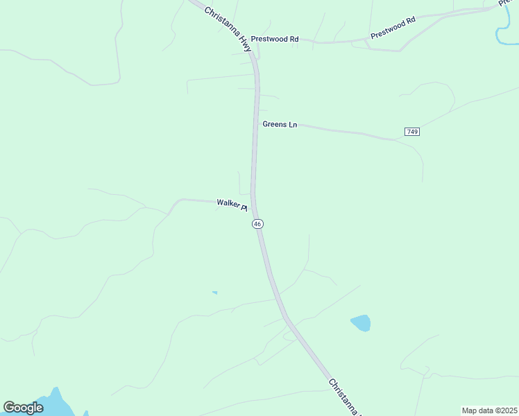 map of restaurants, bars, coffee shops, grocery stores, and more near 21598 Christanna Highway in Lawrenceville