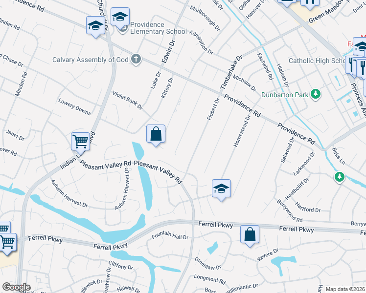 map of restaurants, bars, coffee shops, grocery stores, and more near 1204 Newmarket Drive in Virginia Beach