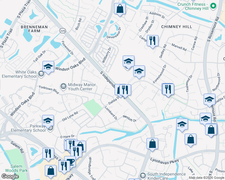 map of restaurants, bars, coffee shops, grocery stores, and more near 901 Vincent Court in Virginia Beach