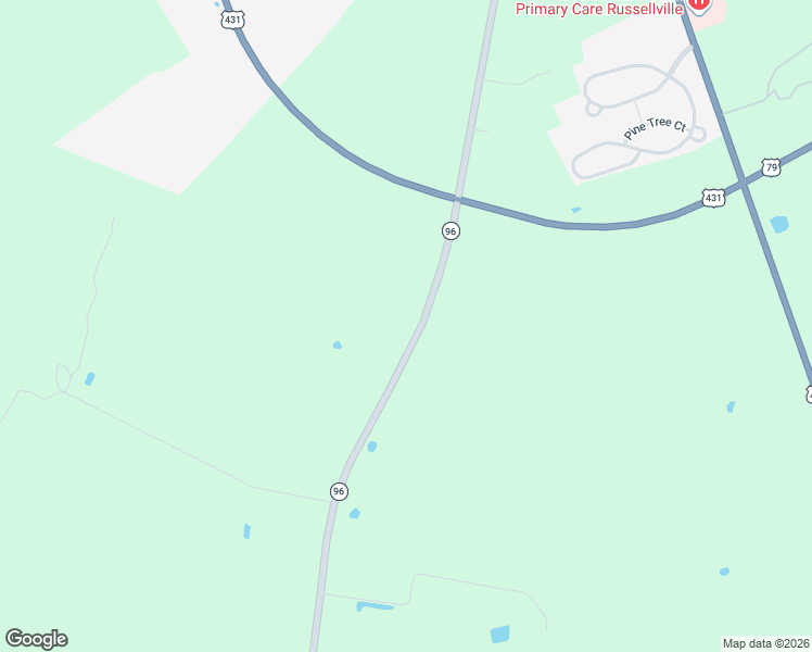 map of restaurants, bars, coffee shops, grocery stores, and more near 1533 Orndorff Mill Road in Russellville