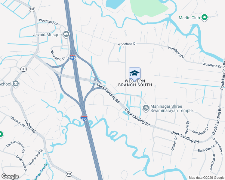 map of restaurants, bars, coffee shops, grocery stores, and more near 4311 Spincaster Lane in Chesapeake