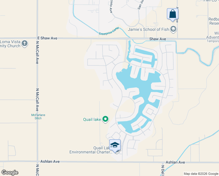 map of restaurants, bars, coffee shops, grocery stores, and more near 4585 North Crestmoor Avenue in Clovis
