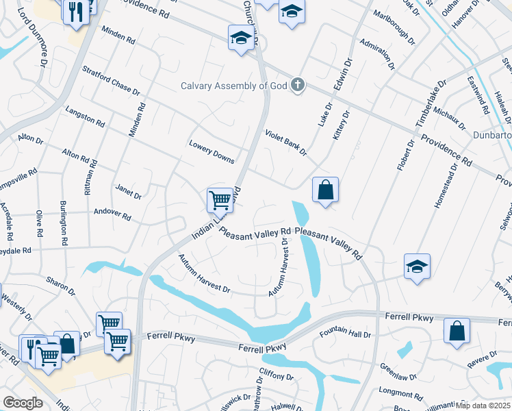 map of restaurants, bars, coffee shops, grocery stores, and more near 1125 Amy Drive in Virginia Beach