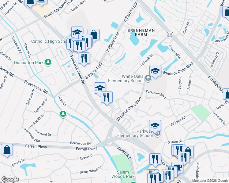 map of restaurants, bars, coffee shops, grocery stores, and more near 4324 Duffy Drive in Virginia Beach