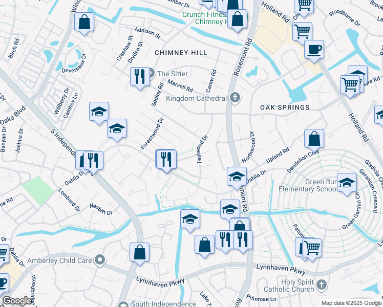 map of restaurants, bars, coffee shops, grocery stores, and more near 3769 Summer Place in Virginia Beach