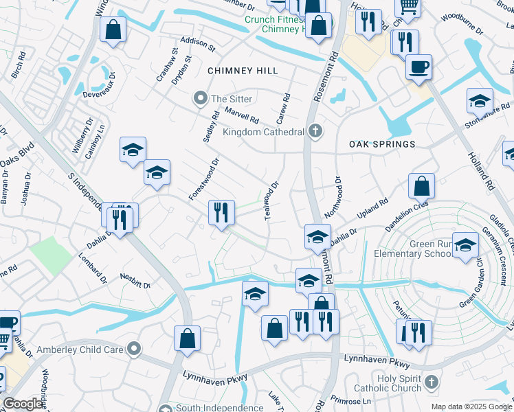 map of restaurants, bars, coffee shops, grocery stores, and more near 3769 Summer Place in Virginia Beach