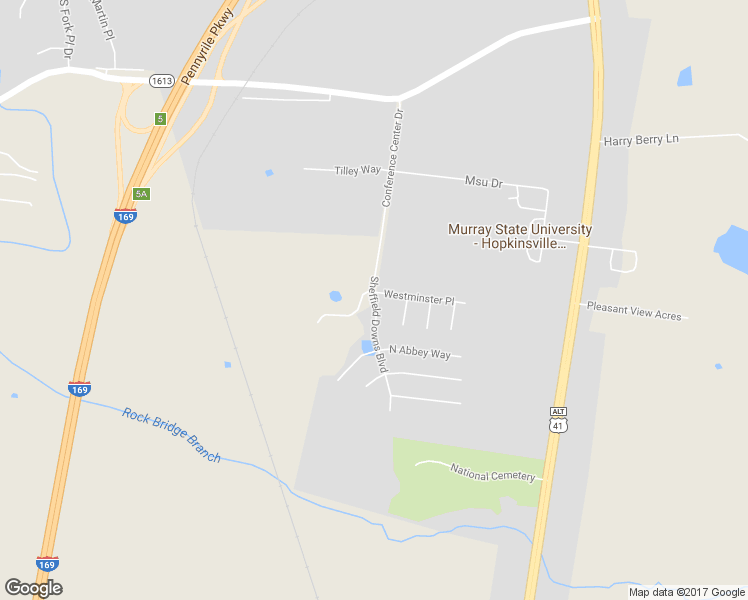 map of restaurants, bars, coffee shops, grocery stores, and more near Sheffield Downs Boulevard in Hopkinsville