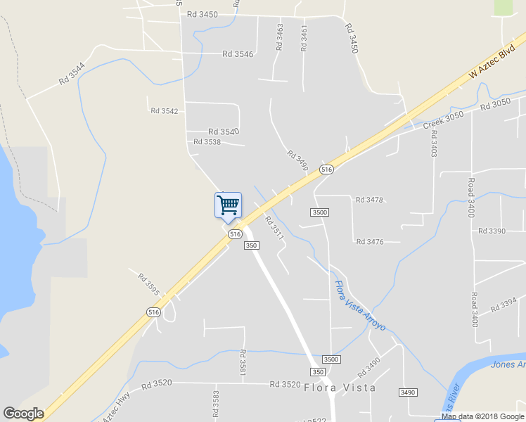 map of restaurants, bars, coffee shops, grocery stores, and more near 1 Highway 516 in Flora Vista