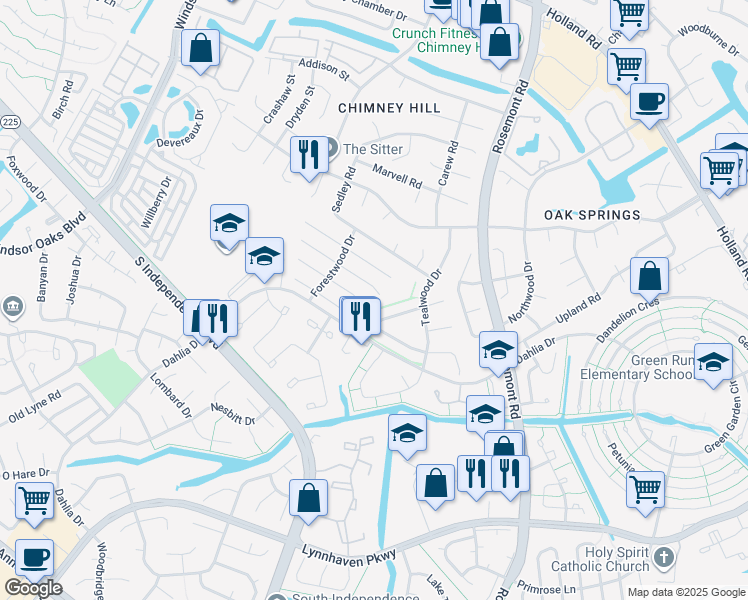 map of restaurants, bars, coffee shops, grocery stores, and more near 3741 Summer Place in Virginia Beach