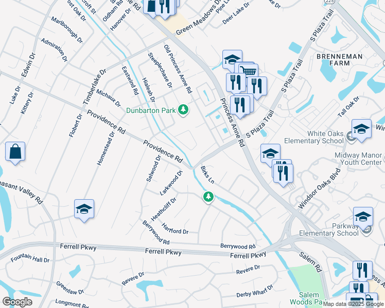 map of restaurants, bars, coffee shops, grocery stores, and more near 4359 Hialeah Drive in Virginia Beach