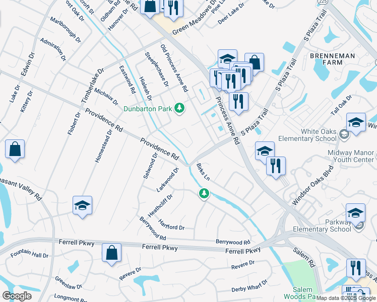 map of restaurants, bars, coffee shops, grocery stores, and more near 4359 Hialeah Drive in Virginia Beach