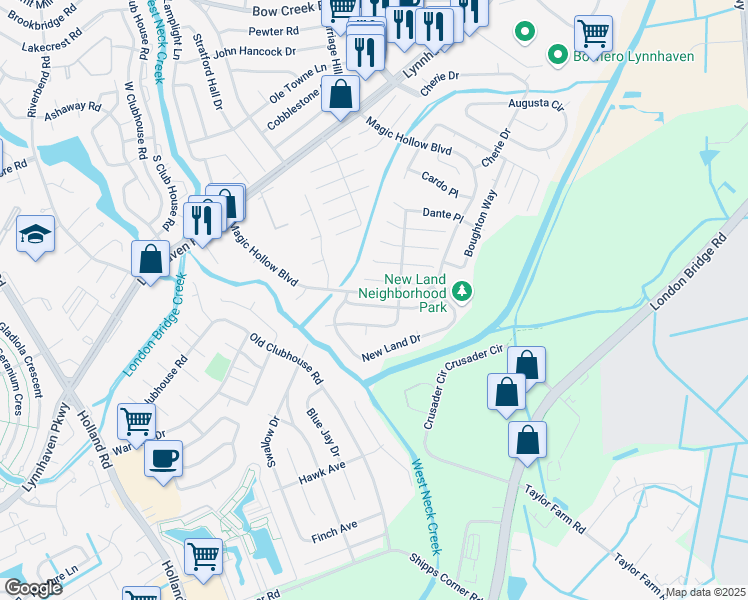 map of restaurants, bars, coffee shops, grocery stores, and more near 2928 Guther Place in Virginia Beach