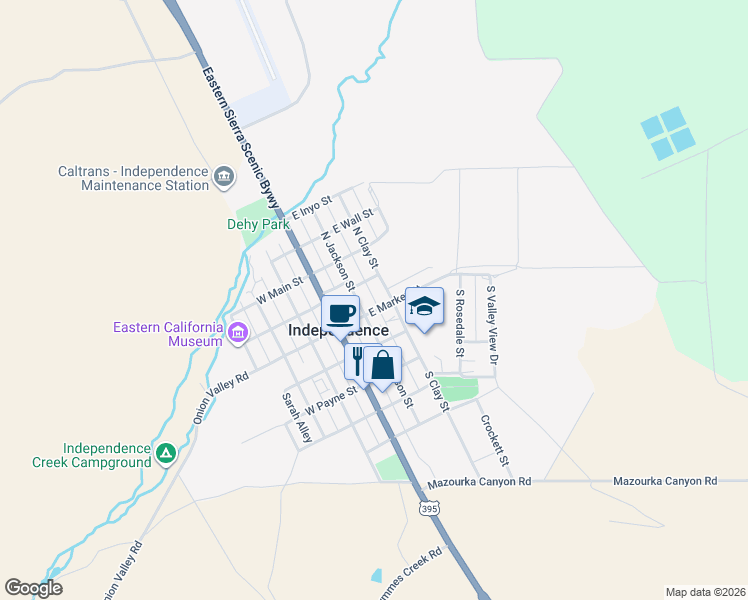 map of restaurants, bars, coffee shops, grocery stores, and more near Dale Alley in Independence