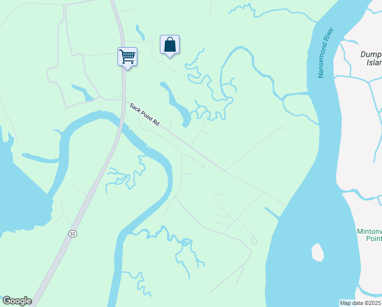 map of restaurants, bars, coffee shops, grocery stores, and more near 7003 Neal Court in Suffolk