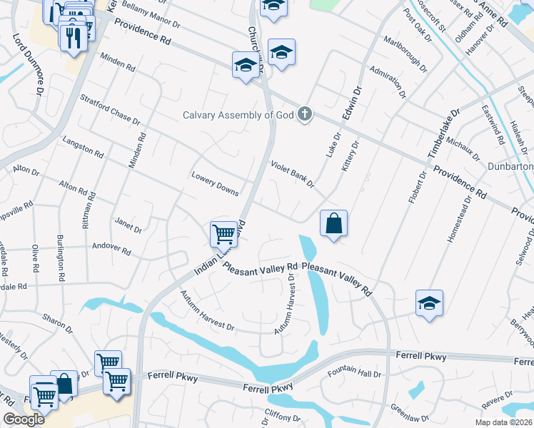 map of restaurants, bars, coffee shops, grocery stores, and more near 1244 Kittery Drive in Virginia Beach