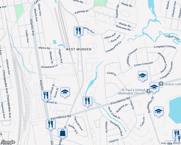 map of restaurants, bars, coffee shops, grocery stores, and more near 2694 Blueberry Bank in Chesapeake