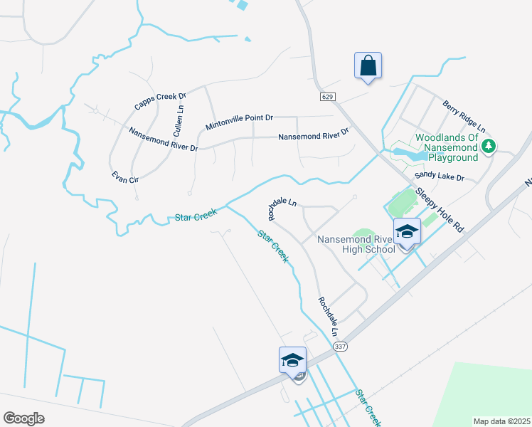 map of restaurants, bars, coffee shops, grocery stores, and more near 156 Rochdale Lane in Suffolk