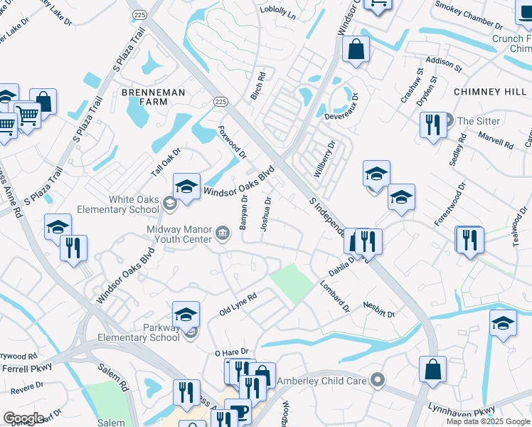 map of restaurants, bars, coffee shops, grocery stores, and more near 954 Joshua Drive in Virginia Beach