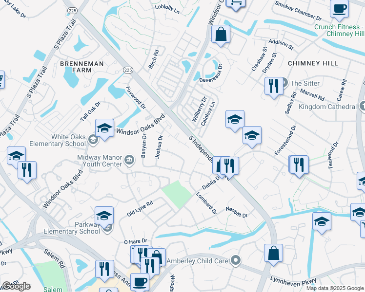 map of restaurants, bars, coffee shops, grocery stores, and more near 4021 Foxwood Drive in Virginia Beach