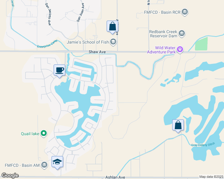 map of restaurants, bars, coffee shops, grocery stores, and more near 11074 E Le Conte Pass Ct in Clovis