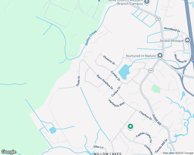 map of restaurants, bars, coffee shops, grocery stores, and more near 4913 Barn Swallow Drive in Chesapeake