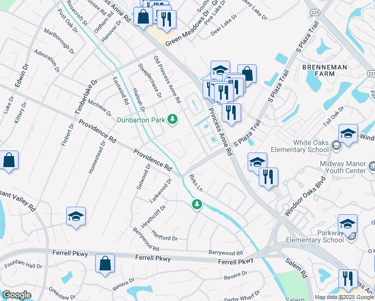 map of restaurants, bars, coffee shops, grocery stores, and more near 4338 Hialeah Drive in Virginia Beach