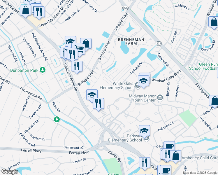 map of restaurants, bars, coffee shops, grocery stores, and more near 39 Duffy Drive in Virginia Beach