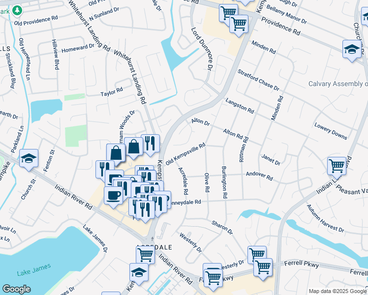 map of restaurants, bars, coffee shops, grocery stores, and more near 1128 Chatmoss Drive in Virginia Beach