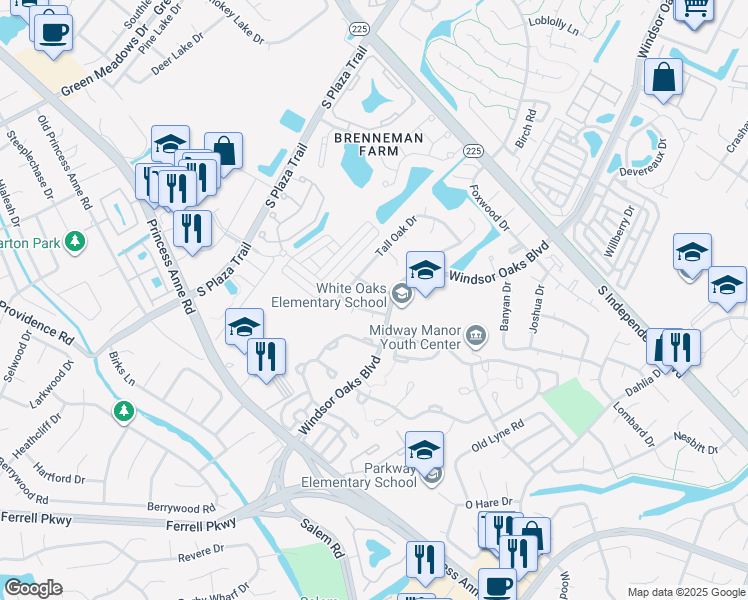 map of restaurants, bars, coffee shops, grocery stores, and more near 1107 Tarragon Court in Virginia Beach