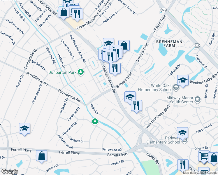 map of restaurants, bars, coffee shops, grocery stores, and more near 905 Wyden Drive in Virginia Beach