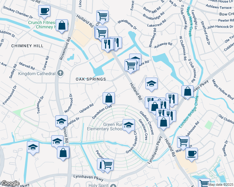 map of restaurants, bars, coffee shops, grocery stores, and more near 942 Smoke Tree Lane in Virginia Beach