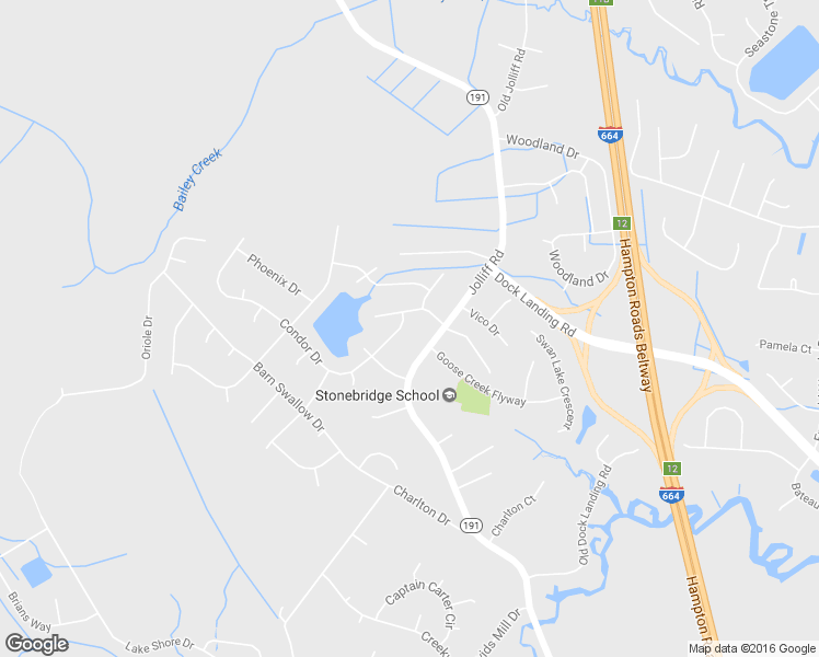 map of restaurants, bars, coffee shops, grocery stores, and more near 4703 Condor Drive in Chesapeake