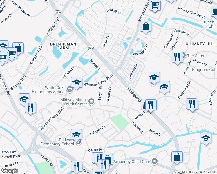 map of restaurants, bars, coffee shops, grocery stores, and more near 4081 Joshua Court in Virginia Beach